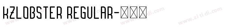 kzlobster regular字体转换